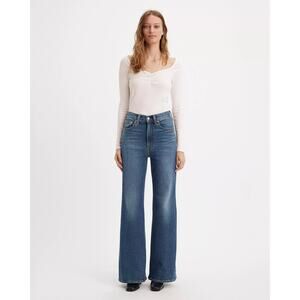 Levis Ribcage Bell womens Jeans Size 24 High Rise Flare Leg Retro Look Stretch